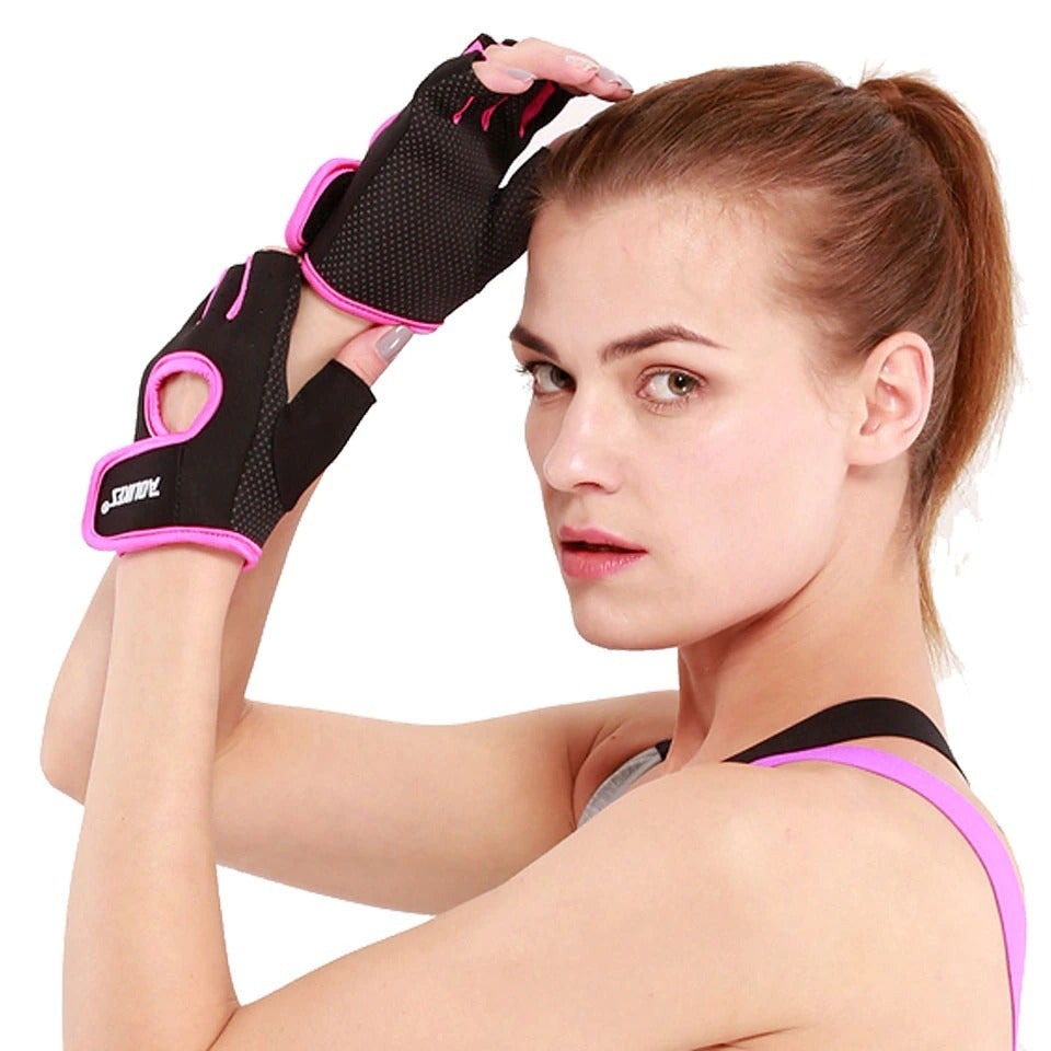 Rutschfeste Halbfinger-Sporthandschuhe