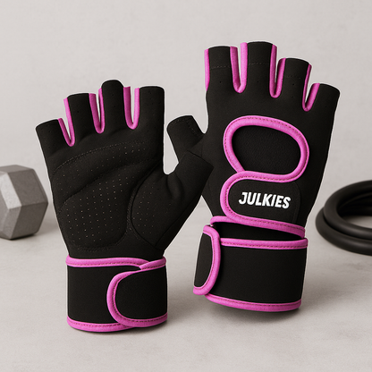 Rutschfeste Halbfinger-Sporthandschuhe