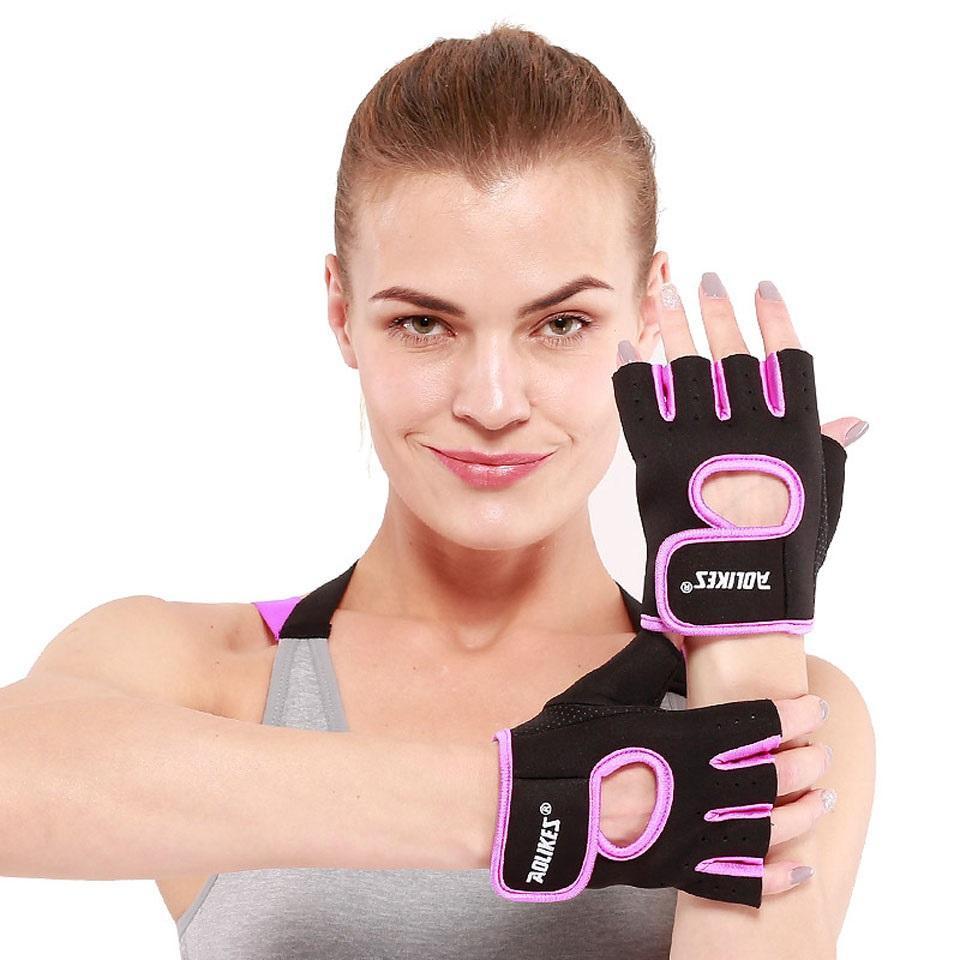 Rutschfeste Halbfinger-Sporthandschuhe
