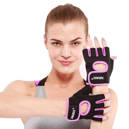 Rutschfeste Halbfinger-Sporthandschuhe